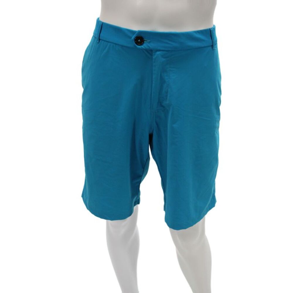 Greyson Mens Athletic Performance Shorts Blue Button Fly Athleisure Size 40